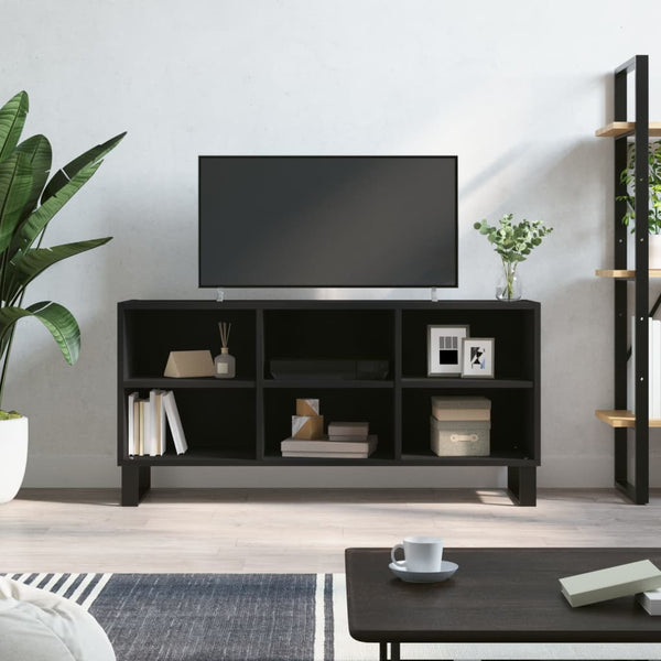 TV-benk svart 103,5x30x50 cm konstruert tre