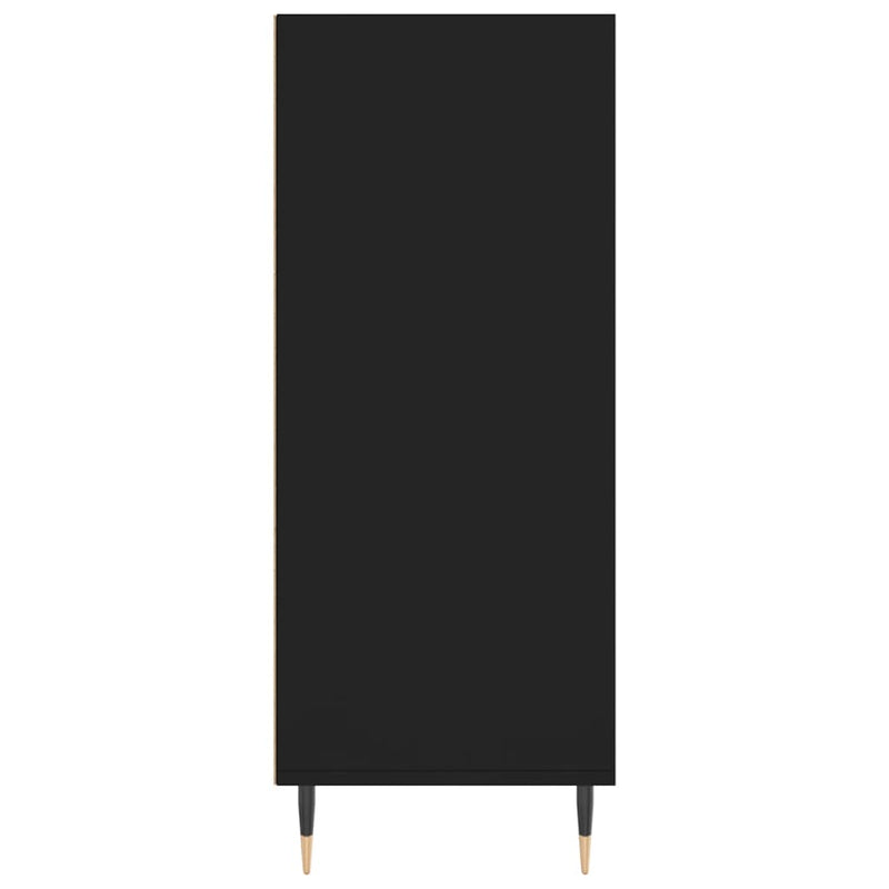 Highboard svart 57x35x90 cm konstruert tre