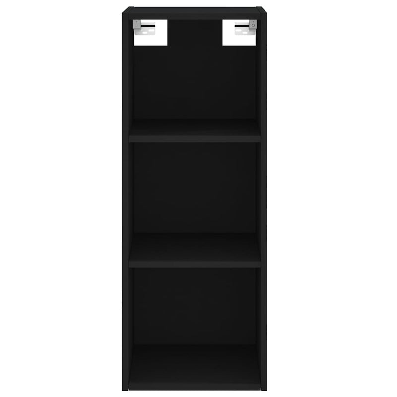 Highboard svart 34,5x32,5x180 cm konstruert tre