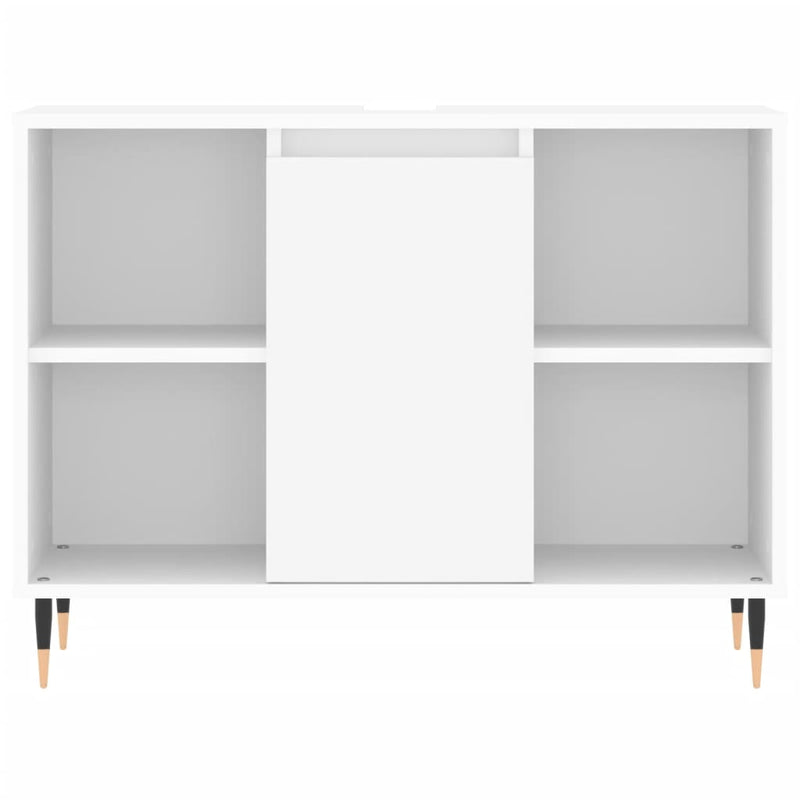 Baderomsmøbler 3 stk hvit konstruert tre