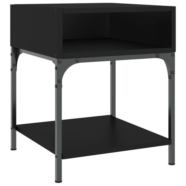 Nattbord svart 40x41x50 cm konstruert tre