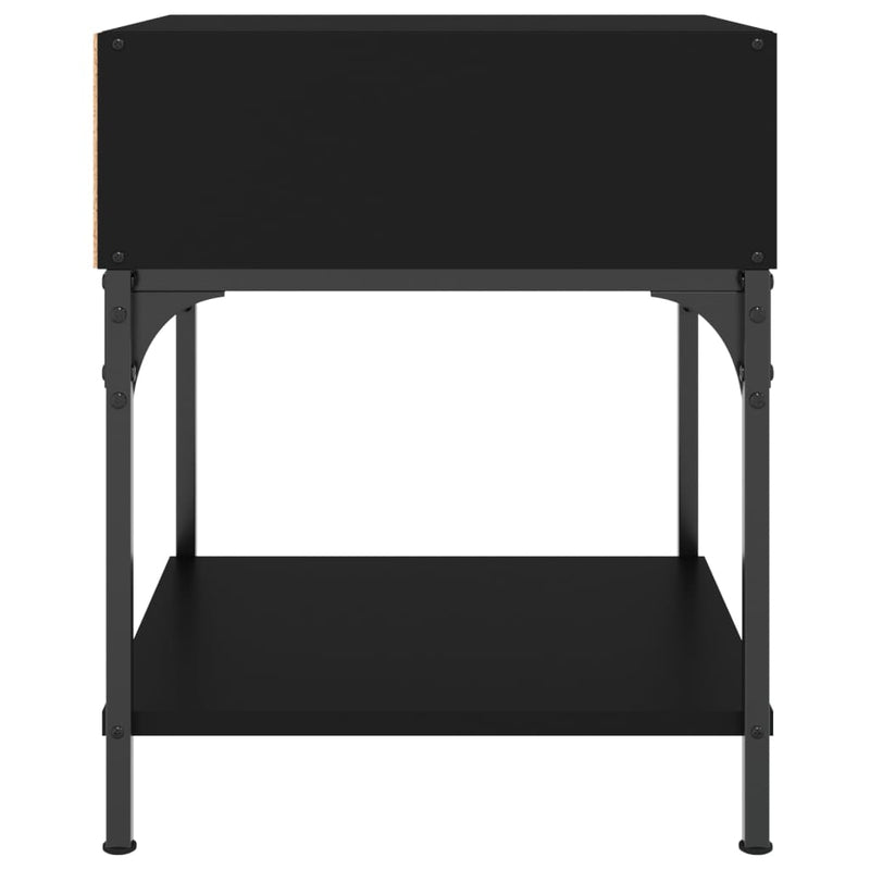 Nattbord svart 40x41x50 cm konstruert tre