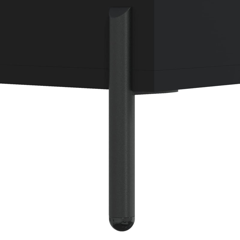 TV-benk svart 102x36x50 cm konstruert tre