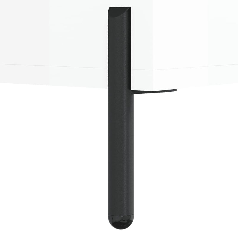 TV-benk høyglans hvit 102x36x50 cm konstruert tre