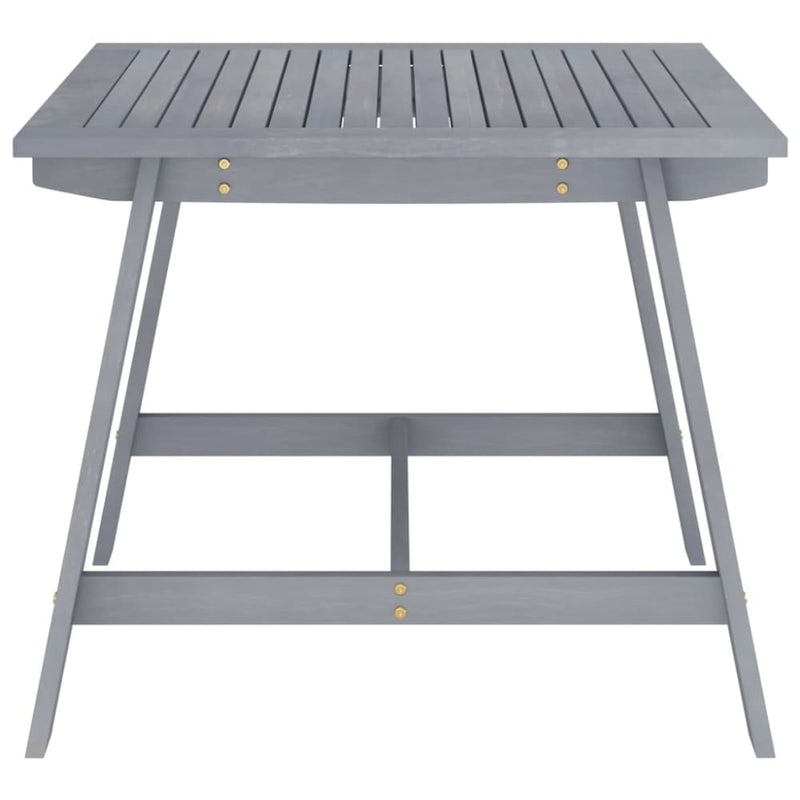 Utendørs spisebord grå 88x88x74 cm heltre akasie
