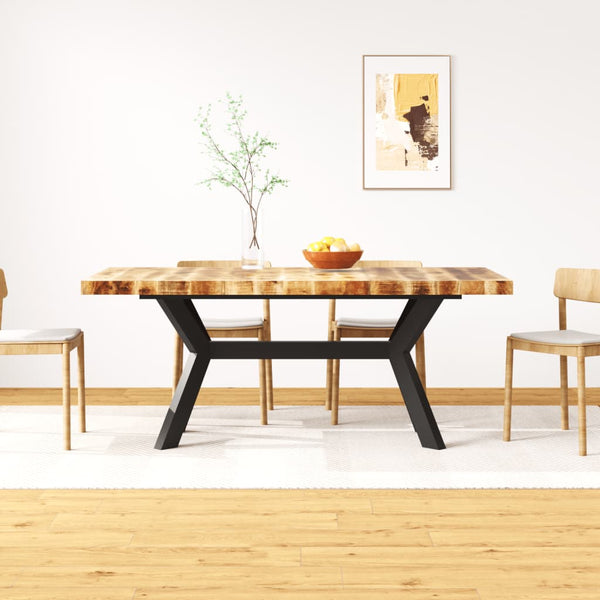 Spisebord heltre mango og stålkors 180 cm