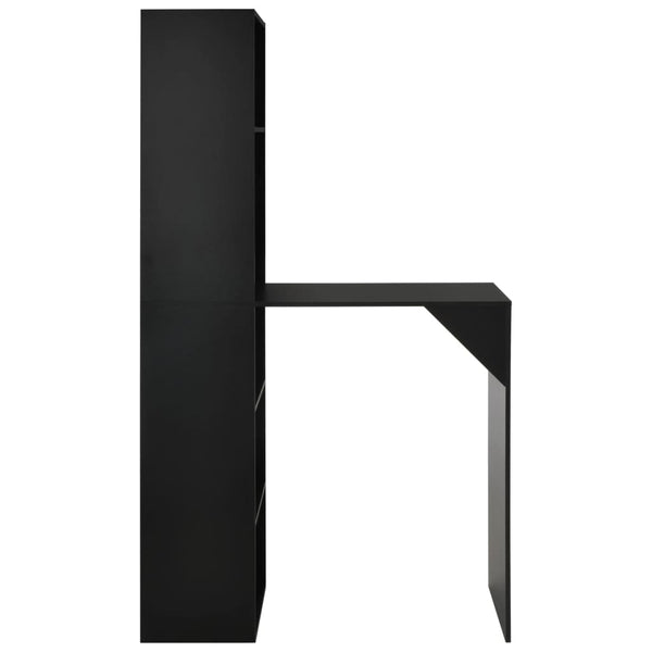 Barbord med skap 115x59x200 cm svart