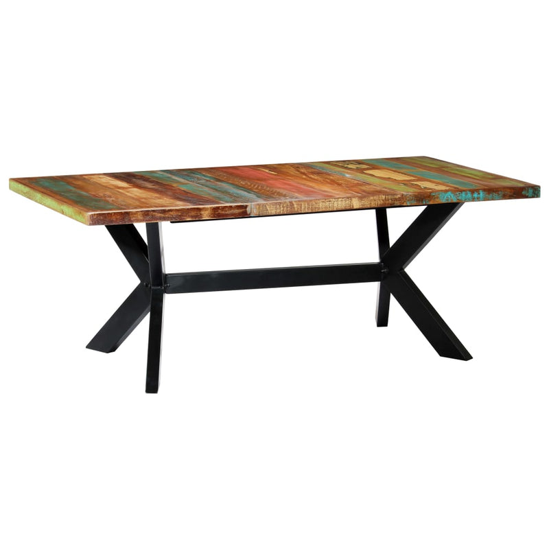 Spisebord 200x100x75 cm gjenvunnet heltre