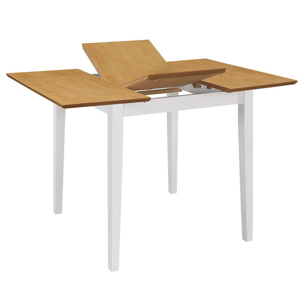 Uttrekkbart spisebord hvit (80-120)x80x74 cm MDF