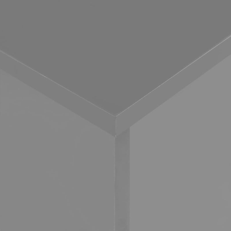 Uttrekkbart spisebord høyglans grå 175x90x75 cm