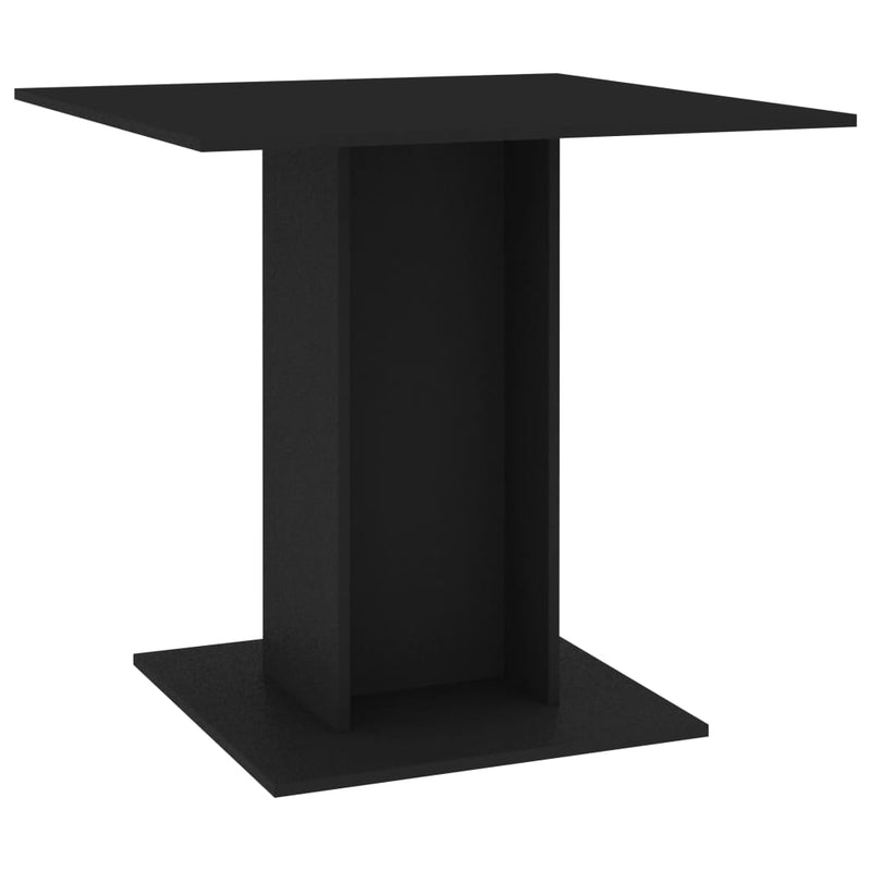 Spisebord svart 80x80x75 cm sponplate