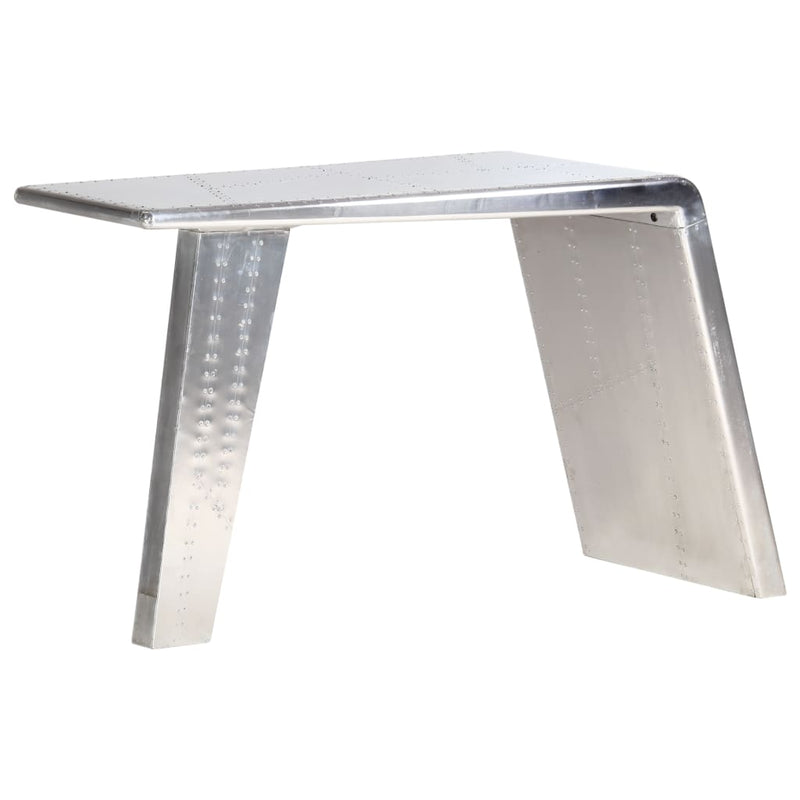Aviator skrivebord sølv 112x50x76 cm metall