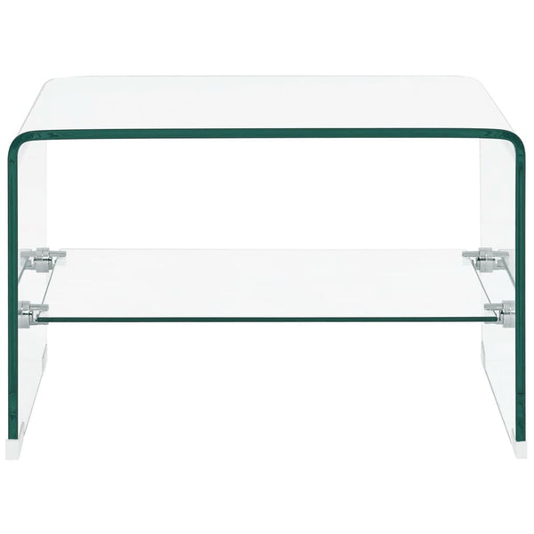 Salongbord klart 50x45x33 cm herdet glass