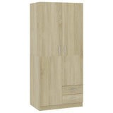 Garderobe sonoma eik 80x52x180 cm sponplate