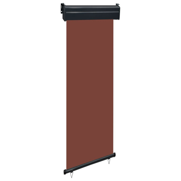 Sidemarkise for balkong 60x250 cm brun