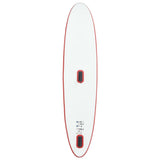 Oppblåsbart padlebrettsett med seil rød og hvit