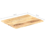 Bordplate heltre mango 25-27 mm 80x60 cm