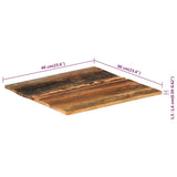 Firkantet bordplate 60x60 cm 15-16 mm gjenvunnet heltre