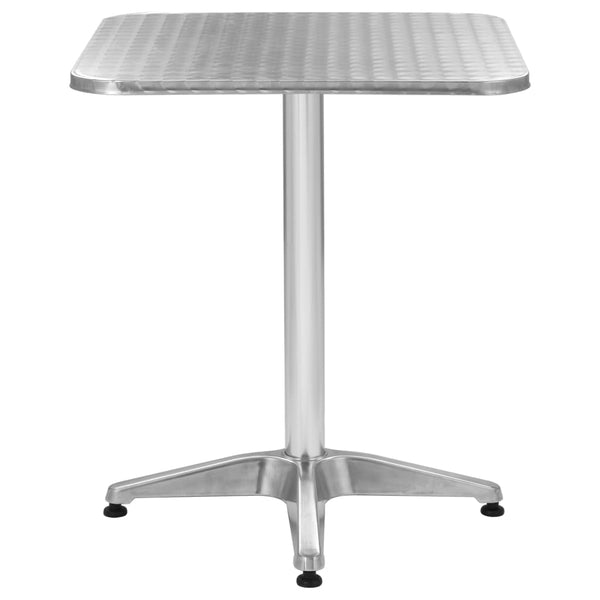 Hagebord sølv 60x60x70 cm aluminium