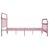 Sengeramme rosa metall 140x200 cm