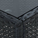 Hagebord svart 75x40x37 cm polyrotting