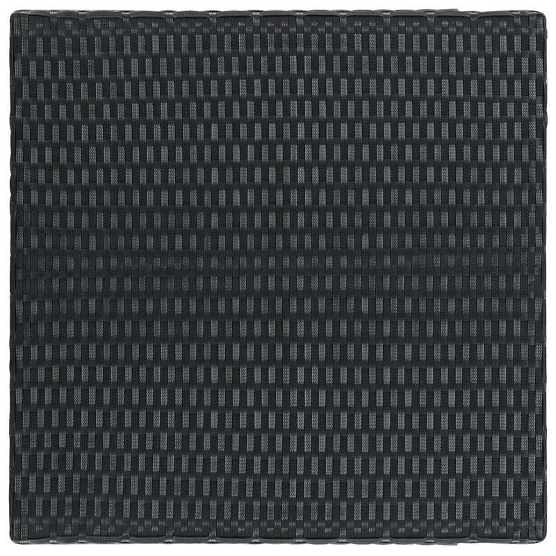 Utendørs barbord svart 60,5x60,5x110,5 cm polyrotting