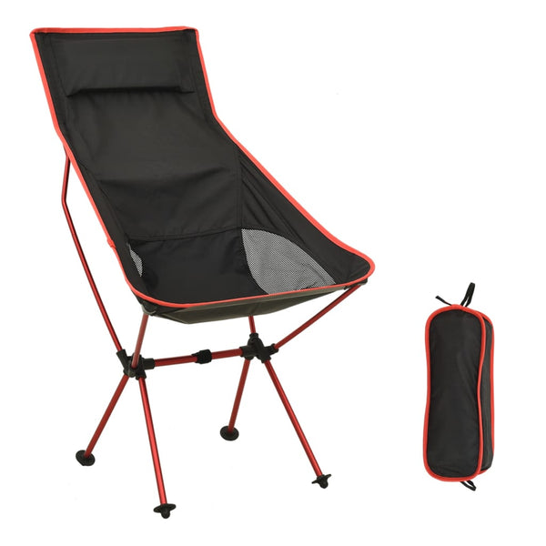 Sammenleggbar campingstol PVC og aluminium svart