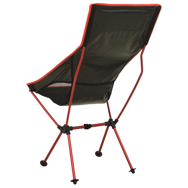 Sammenleggbar campingstol PVC og aluminium svart