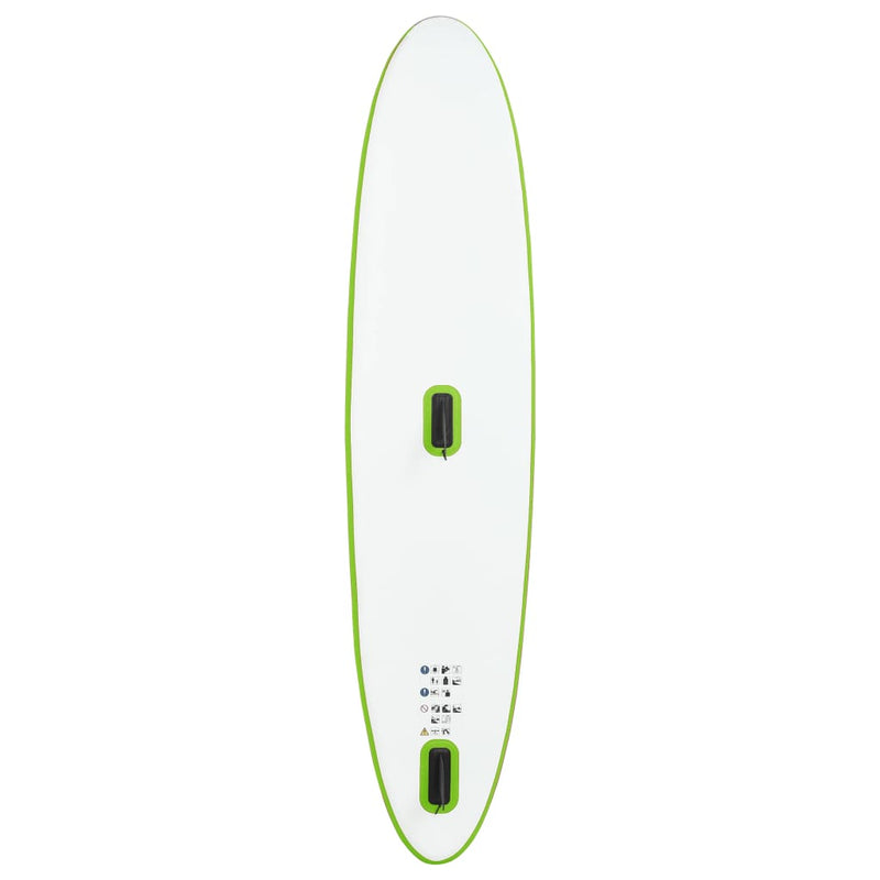 Oppblåsbart padlebrettsett med seil grønn og hvit