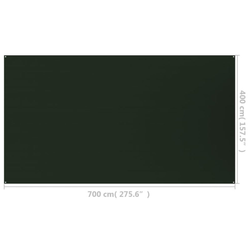 Teltteppe 400x700 cm mørkegrønn HDPE