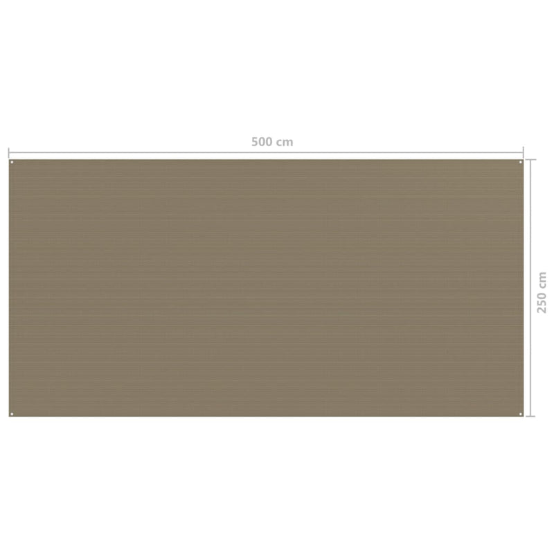 Teltteppe 250x500 cm gråbrun