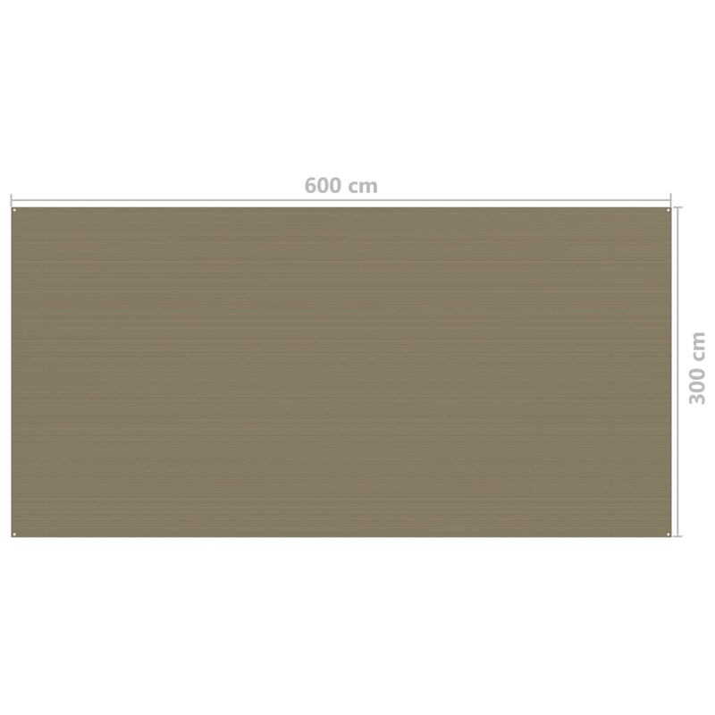 Teltteppe 300x600 cm gråbrun