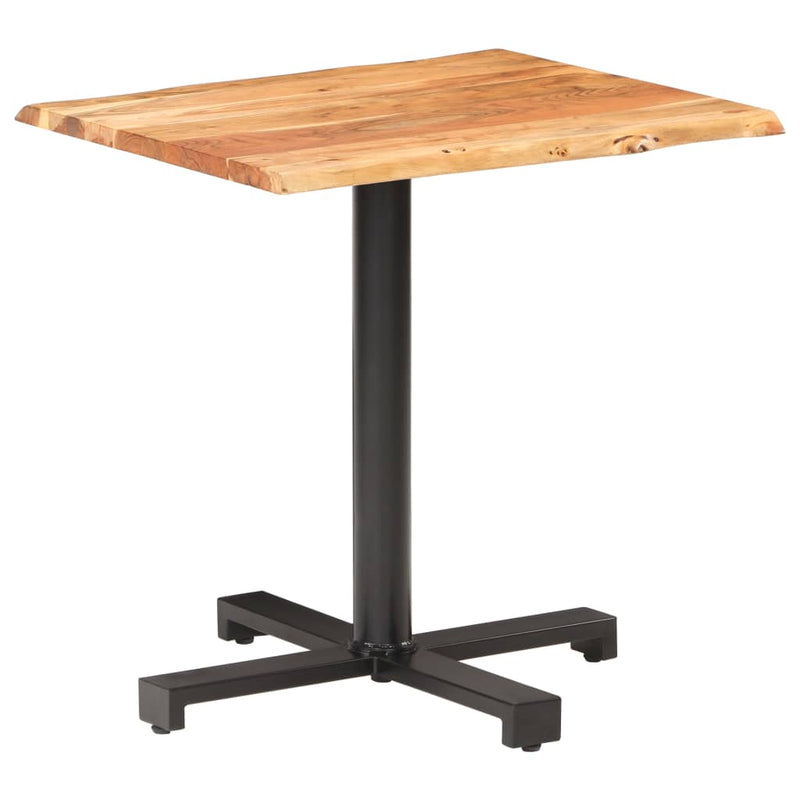 Bistrobord med naturlige kanter 70x70x75 cm heltre akasie