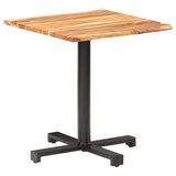 Bistrobord med naturlige kanter 70x70x75 cm heltre akasie