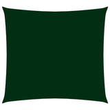 Solseil oxfordstoff kvadratisk 2,5x2,5 m mørkegrønn