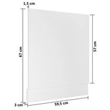 Oppvaskmaskinspanel hvit 59,5x3x67 cm sponplate
