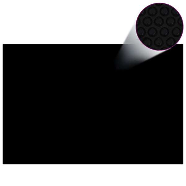 Bassengtrekk rektangulært 600x400 cm PE svart