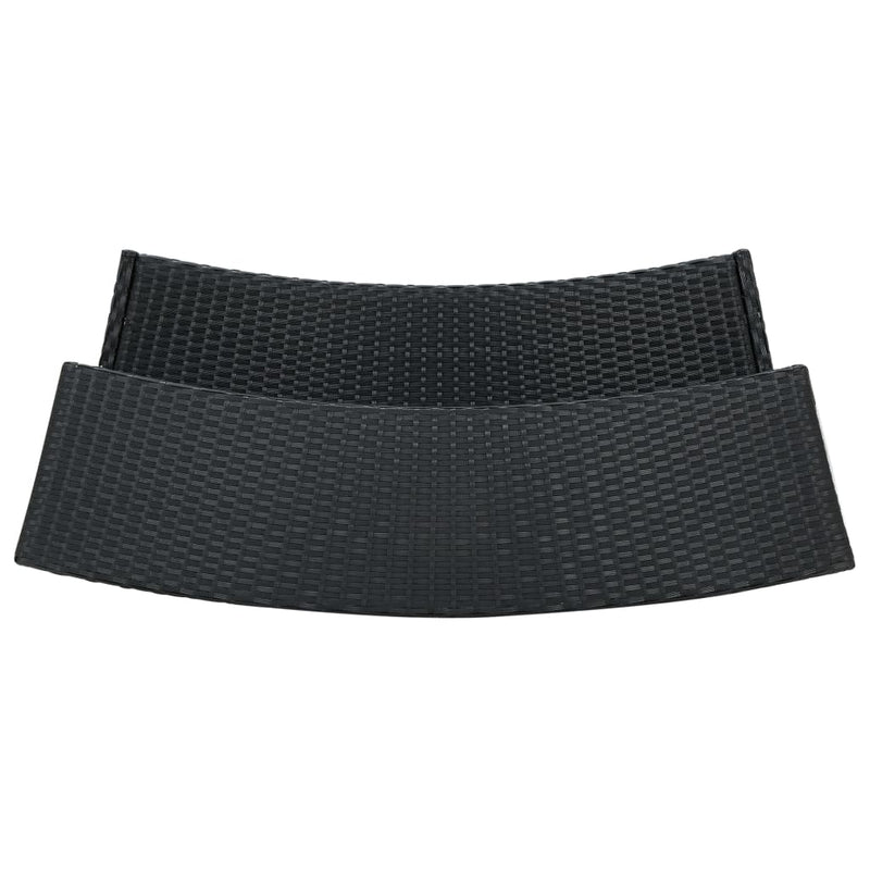 Hagebord svart 120x55x110 cm polyrotting