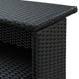 Hagebord svart 120x55x110 cm polyrotting