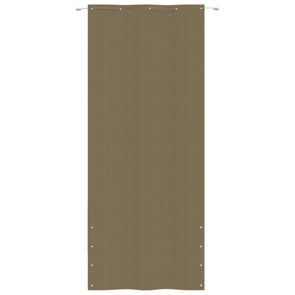 Balkongskjerm gråbrun 100x240 cm oxfordstoff