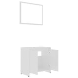 Baderomsmøbler 3 deler høyglans hvit sponplate