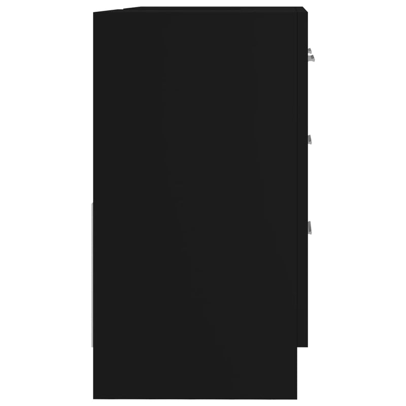 Servantskap svart 63x30x54 cm sponplate
