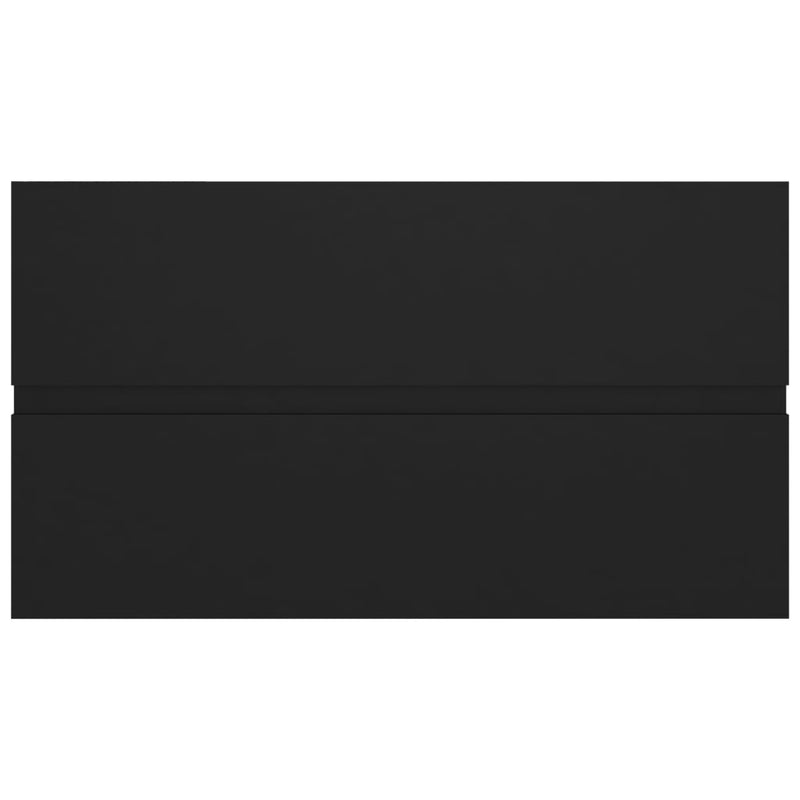 Servantskap svart 80x38,5x45 cm sponplate