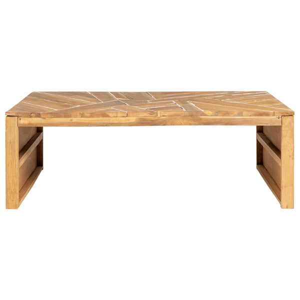 Salongbord heltre teak erosjon-design 110x35x38 cm