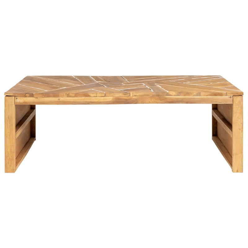 Salongbord heltre teak erosjon-design 110x35x38 cm