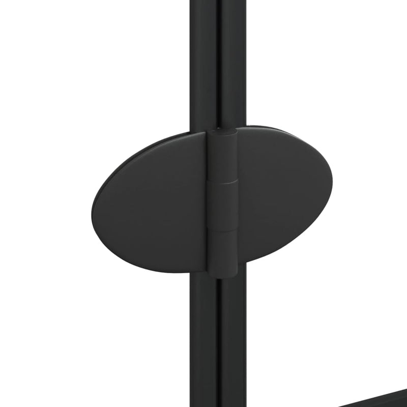 Leddet dusjdør ESG 80x140 cm svart