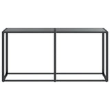 Konsollbord svart 160x35x75,5 cm herdet glass