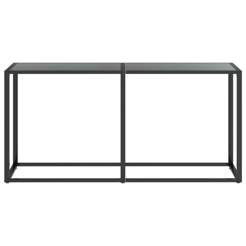 Konsollbord svart 160x35x75,5 cm herdet glass