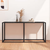 Konsollbord svart marmor 160x35x75,5 cm herdet glass