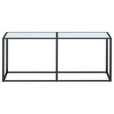 Konsollbord hvit marmor 180x35x75,5 cm herdet glass